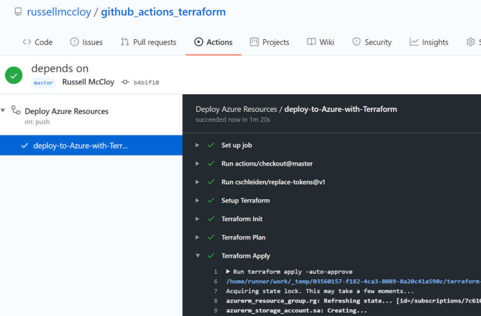 github actions secrets